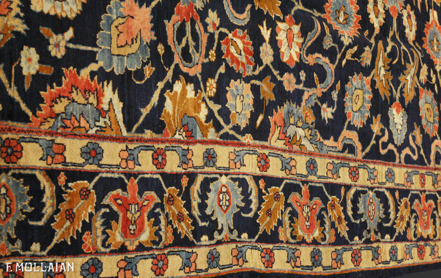 Tapis Persan Antique Saruk Mohajeran n°:92116590